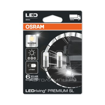 T4W 24V-LED (BA9s) 4000K 1.0W Warm White LEDriving premium (блистер 2шт.) 3924WW-02B