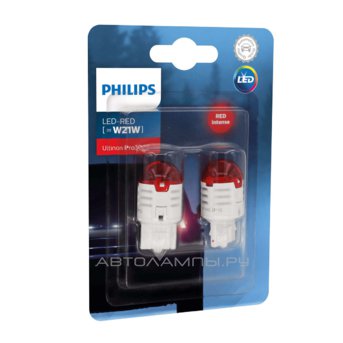W21W 12V-LED (W3x16d) Red 1,75W Ultinon Pro3000 (ку.2шт.) 11065U30RB2