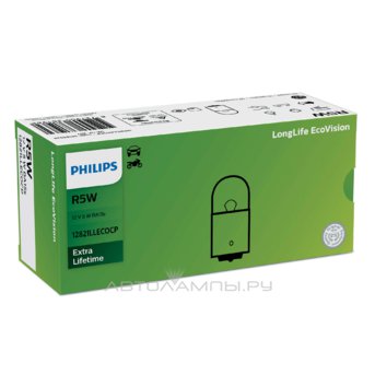 R5W 12V-5W (BA15s) (увелич. срок службы) Long Life EcoVision 12821LLECOCP
