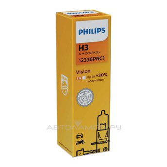 H3 12V- 55W (PK22s) ( +30% света) Vision (Premium) 12336PRC1
